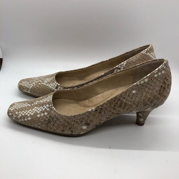 Aerosoles Bone Snake Skin Pattern Cheerful Pumps Comfort Shoes New Size 5 - Picture 4 of 13
